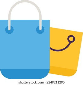 Shopping bag, shopping cart, e commerce bag Vector Icon which is suitable for commercial work and easily modify or edit it
