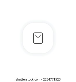 Shopping bag cart icon modern vector line design symbol sign online e commerce