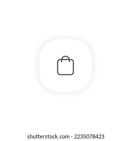 Shopping bag cart icon modern vector line design symbol sign online e commerce