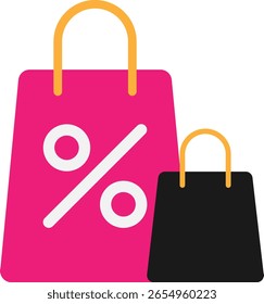 Einkaufstasche Warenkorb Symbol Vektorgrafik flach