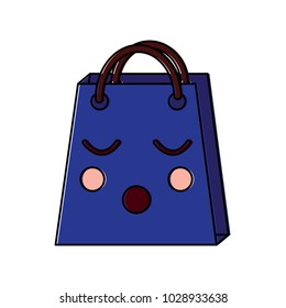 shopping bag character kawaii style