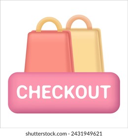 Shopping bag with checkout button