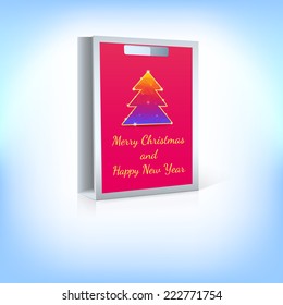 Shopping bag with Christmas tree, vector illustration for your design