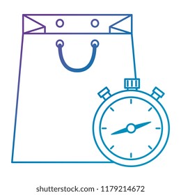 shopping bag with chronometer
