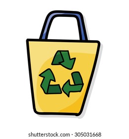 shopping bag color doodle
