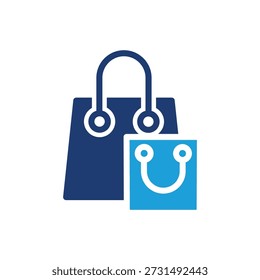 Diseño de Vector de icono de color del bolso de compras bueno para el Web o el App móvil