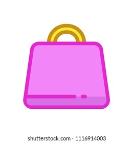 Shopping bag colored vector icon. Isolated on white background