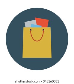 
Shopping Bag Colored Vector Icon
