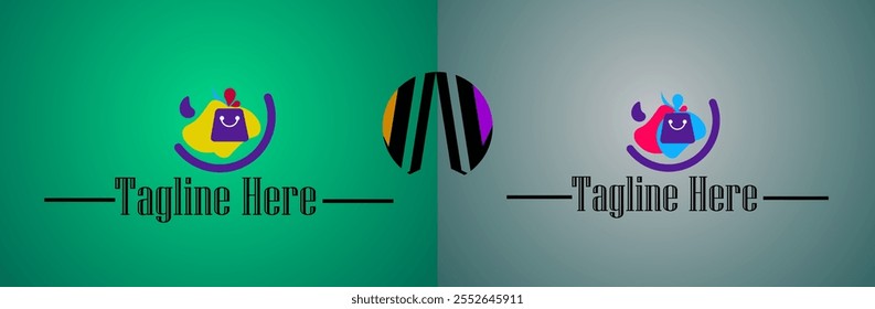 A shopping bag with colorful and fun color style