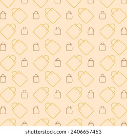 Shopping Bag colorful repeating trendy pattern vector illustration background