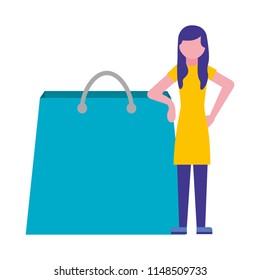 shopping bag commercial with woman