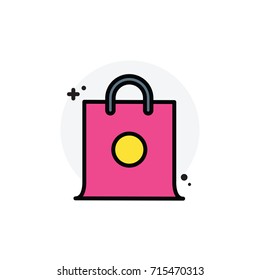 Shopping bag concept Isolated Line Vector Illustration editable Icon