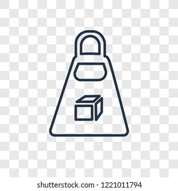 Shopping bag concept vector linear icon isolated on transparent background, Shopping bag concept transparency concept in outline style