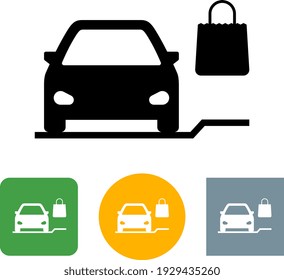 Shopping Bag Curbside Pickup Vector Icon