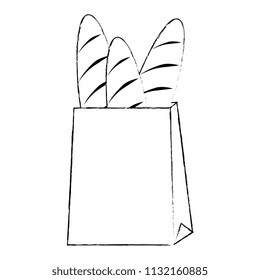 shopping bag with delicious breads