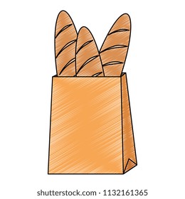 shopping bag with delicious breads