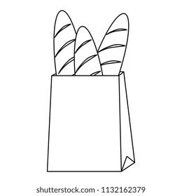 shopping bag with delicious breads