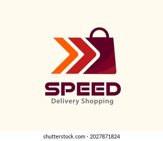 shopping bag delivery service icon symbol logo template illustration