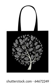 Shopping bag design, art tree