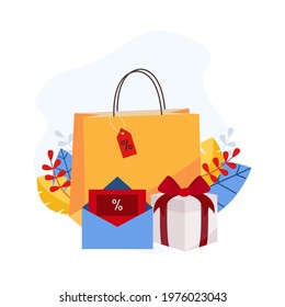 Shopping bag design background. High quality filled shopping bag icon on white background. Shopping collection flat trendy vector shopping bag symbol. Use for web and mobile