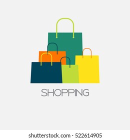 Fondo de diseño de la bolsa de compras. Ilustración vectorial. EPS10