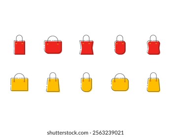 Shopping Bag Design Element Set