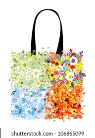 Shopping bag design, four seasons