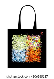 Shopping bag design, four seasons