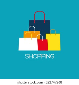 Shopping Bag Design Icon. Vector Illustration EPS10