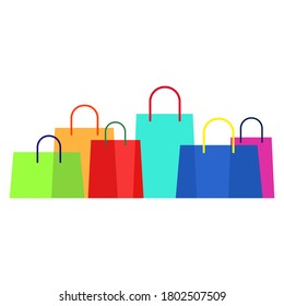 Shopping Bag Design on white Background. Vector Illustration