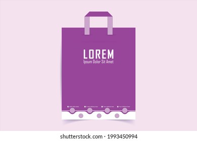 shopping bag design. Paper Shopping Bag template. Company shopping bags design vector with creative design For web design and application interface, also useful for infographics. Vector illustration