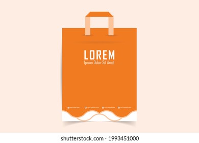 shopping bag design. Paper Shopping Bag template. Company shopping bags design vector with creative design For web design and application interface, also useful for infographics. Vector illustration