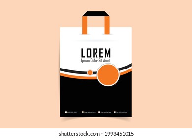 shopping bag design. Paper Shopping Bag template. Company shopping bags design vector with creative design For web design and application interface, also useful for infographics. Vector illustration
