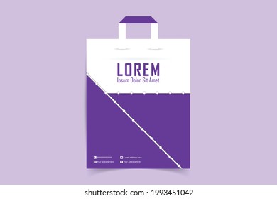 shopping bag design. Paper Shopping Bag template. Company shopping bags design vector with creative design For web design and application interface, also useful for infographics. Vector illustration