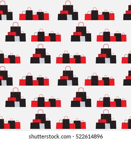 Shopping Bag Design Seamless Pattern Background. Vector Illustration. EPS10
