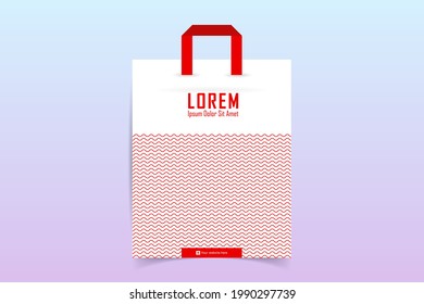 Shopping bag design template with paper bag. Hand holding Shopping bags. Black Friday. Vector illustration