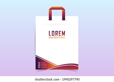 Plantilla de diseño de bolsa de compras con bolsa de papel. Mano sosteniendo bolsas de compras. Viernes Negro. Ilustración del vector