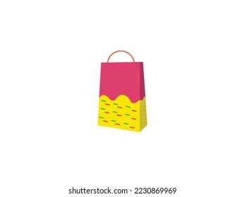 shopping bag design .  shopping bag design vector art . fashion  shopping bag machine embroidery design .  