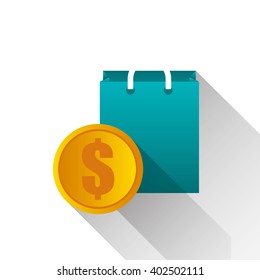shopping bag design , vector illustration