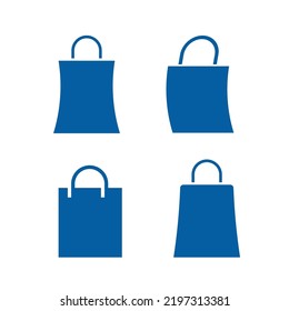 Vector de diseño de bolsa de compras.  Adecuado para tienda online Icono de logotipo y plaza de mercado