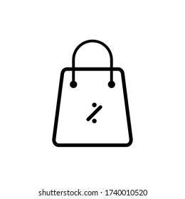 shopping bag discount vector design template illustration