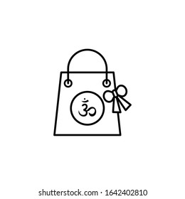 Shopping bag, Diwali icon. Simple line, outline vector religion icons for ui and ux, website or mobile application
