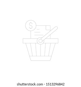 shopping, bag, dollar, file line icon. Elements of black friday and sales icon. Premium quality graphic design icon. Can be used for web, logo, mobile app, UI, UX