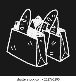 shopping bag doodle