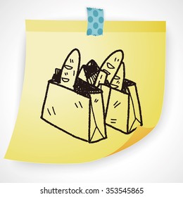 shopping bag doodle