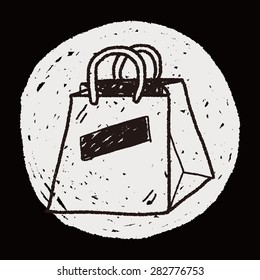 shopping bag doodle drawing
