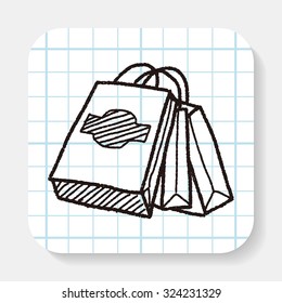 Shopping Bag Doodle Drawing