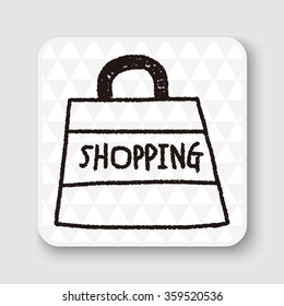 shopping bag doodle drawing