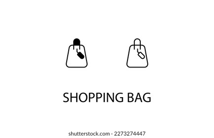 Shopping bag double icon design stock illustration