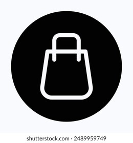 Bolso de compras, icono del Vector del bolso del eco, 